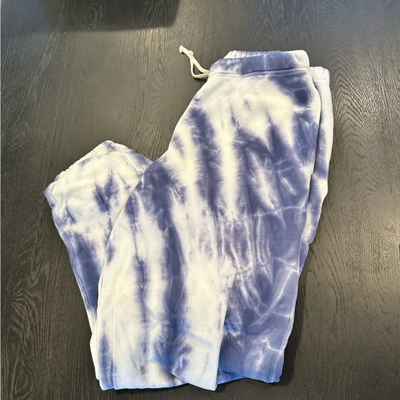 Men’s Les Tien Navy Blue & Ivory Tie Dye Sweatpants - Picture 10 of 10